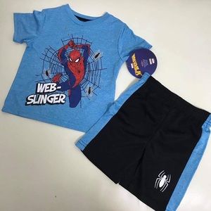 Marvel Spider-Man cute buy blue shorts set